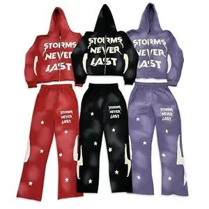 Distressed Embroidery Tracksuit Manufacturers